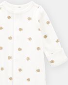Baby Preemie Snail Cotton Sleeper Gown, image 3 of 6 slides