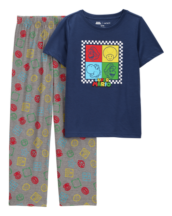Kid Super Mario Bros&trade; Loose Fit 2-Piece Pajamas, 