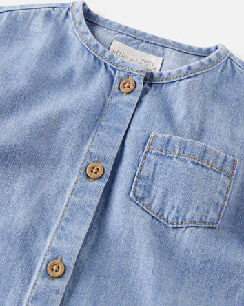 Baby Organic Cotton Chambray Jumpsuit, 