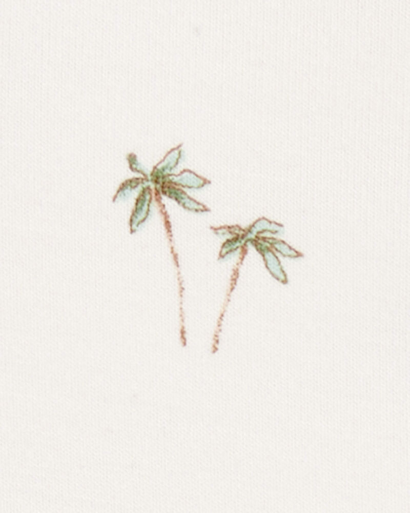 Baby Tropical Print PurelySoft Footless 1-Piece Pajamas - Ivory, image 3 of 5 slides