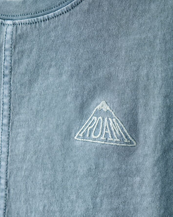 Boys Roam Cotton Short-Sleeve Tee - Blue, 