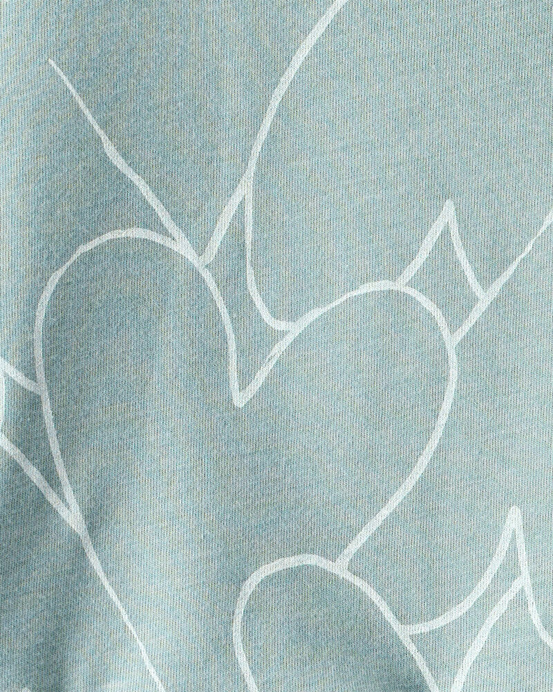 Toddler Girl 2-Piece Heart Print Top & Stretch Leggings Set - Green, image 3 of 8 slides