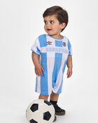 Baby Umbro Argentina Soccer Romper - Light Blue/White, image 2 of 6 slides
