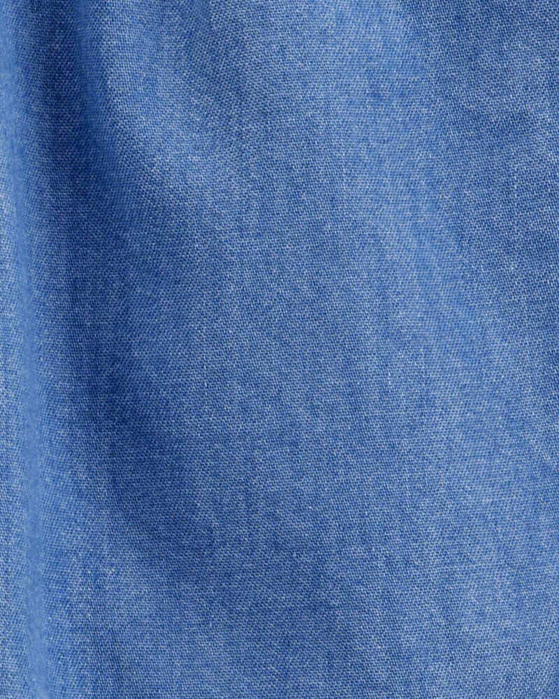 Toddler 2-Piece Flamingo Ribbed Tank Top & Chambray Shorts Set - Pink/Blue
, image 7 of 9 slides