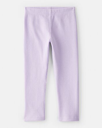 Toddler Girl Pull-On Stretch Rib Leggings - Purple, 