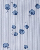 Toddler 2-Piece Blueberry Ribbed Tee & Pull-On Pant Set - Blue, image 2 of 3 slides