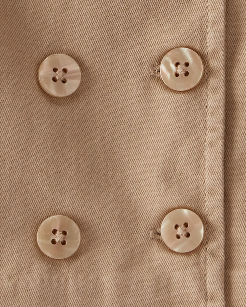Baby Twill Button-Down Jacket - Taupe, image 2 of 3 slides