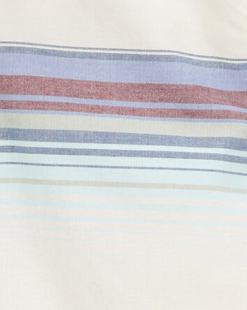 Kid Long-Sleeve Striped Button-Down Shirt - White, 