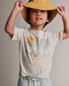 Toddler Relaxed Graphic Tee in Beach Print - Cream, image 5 of 6 slides