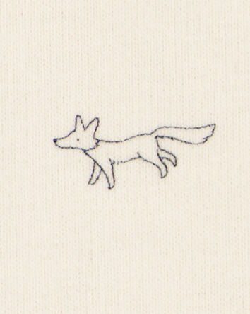 Baby Boy 2-Piece Fox Print Tee & Short Set - Khaki, 