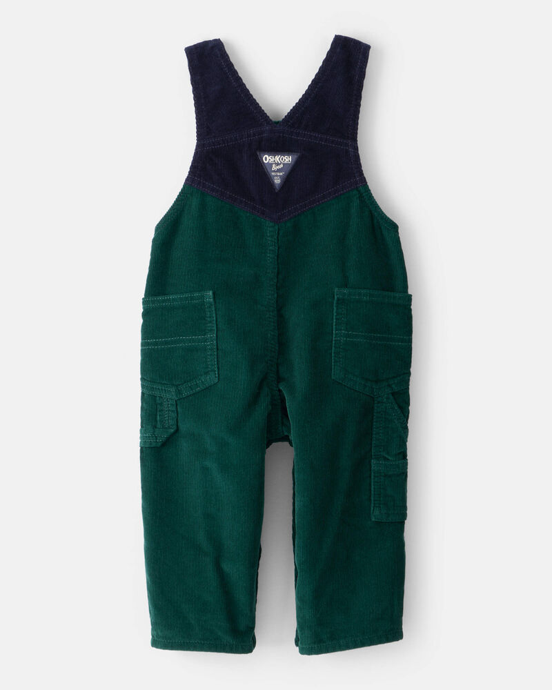 Baby Boy Corduroy Overalls - Green, image 2 of 4 slides
