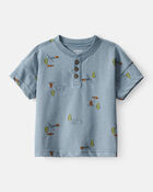 Baby Boy Camping Short-Sleeve Tee - Blue, image 1 of 3 slides