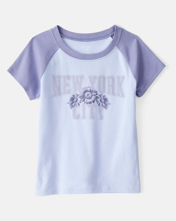 Girls New York Short-Sleeve Graphic Tee - Blue, 