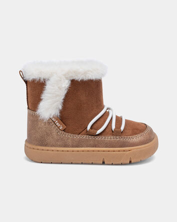 Baby Girl Every Step&reg; First Walker Boots - Khaki, 