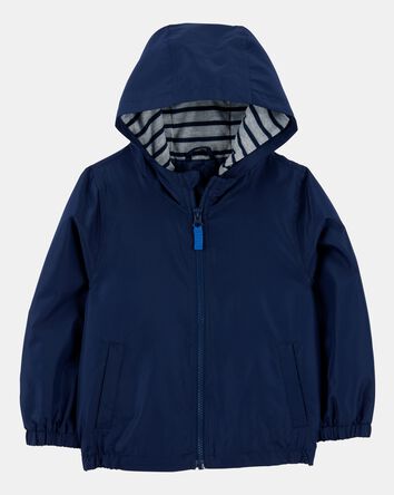 Baby Boy Solid Windbreaker Jacket - Navy, 