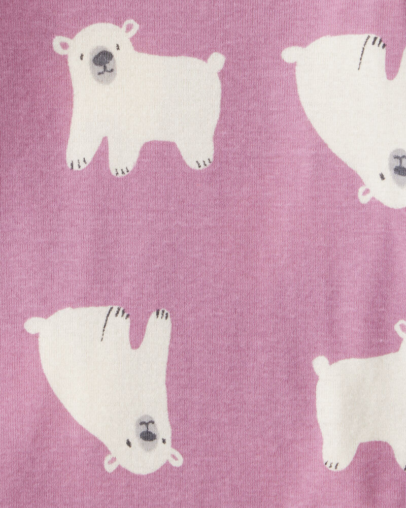 Baby Girl 4-Pack Polar Bear Print Cotton Long-Sleeve Multipack Bodysuits - Multi, image 4 of 6 slides