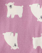 Baby Girl 4-Pack Polar Bear Print Cotton Long-Sleeve Multipack Bodysuits - Multi, image 4 of 6 slides
