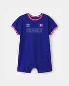 Baby Umbro France Soccer Romper - Blue/Red/White, image 1 of 3 slides