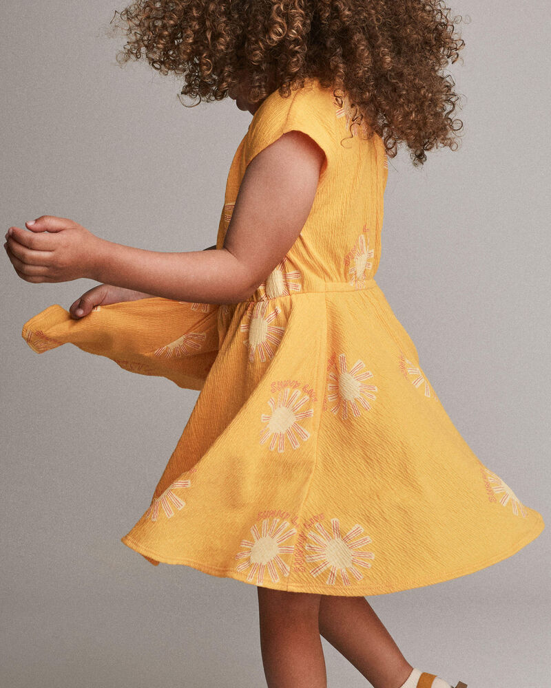 Toddler Girl Avenue Twirl&trade; Dress in Sunny Life Print - Golden Yellow, image 4 of 6 slides