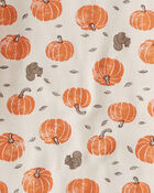 Kid Organic Cotton Pajamas in Harvest Pumpkins, image 3 of 4 slides