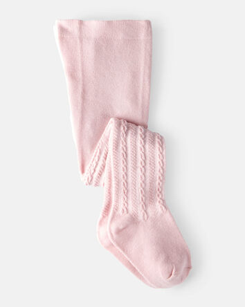 Toddler Girl Cable Knit Tights - Pink, 
