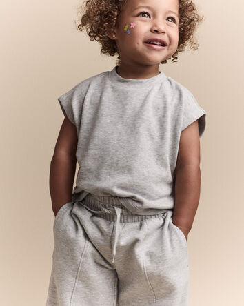 Toddler Girl Dolman-Sleeve Miriam Tee - Heather Grey, 