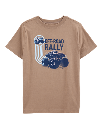 Boys Off-Road Rally Short-Sleeve Graphic Tee - Brown, 