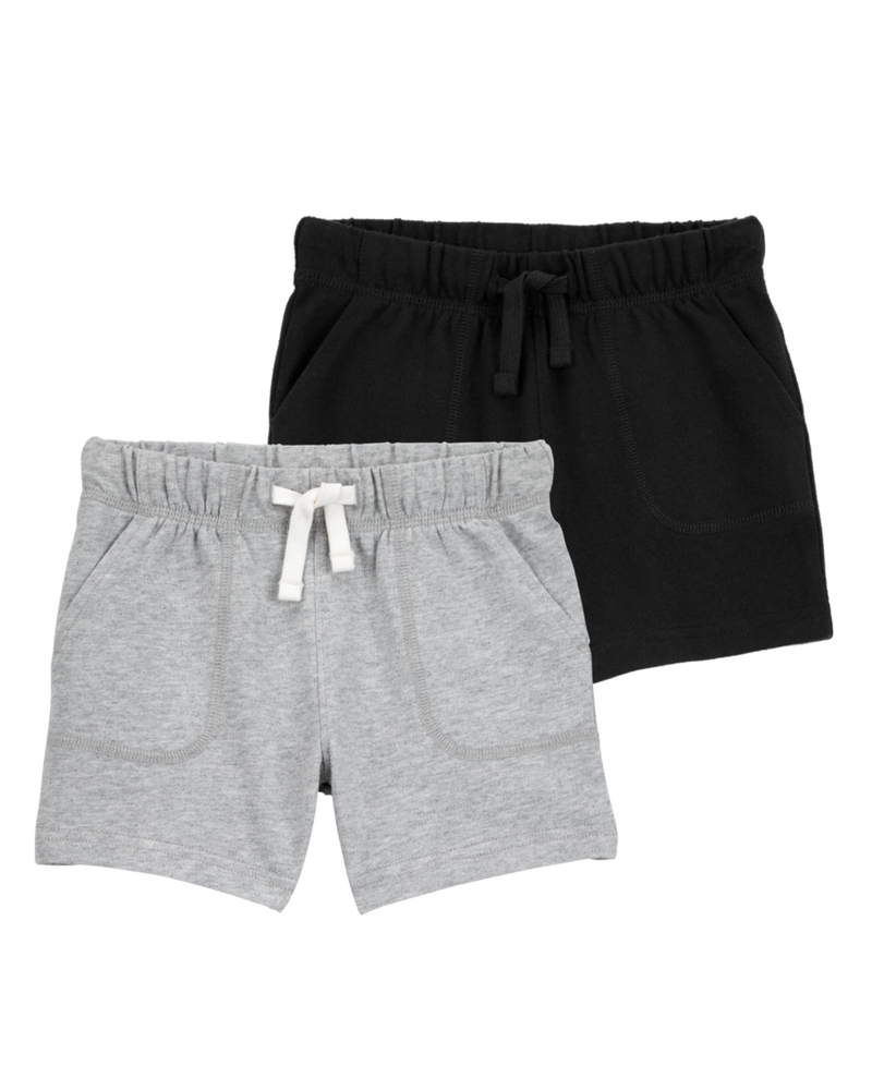 Baby 2-Pack Pull-On French Terry Shorts, image 1 of 7 slides