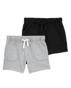 Baby 2-Pack Pull-On French Terry Shorts, image 1 of 7 slides