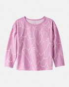 Toddler Girl Heart Long-Sleeve Top - Purple, image 1 of 3 slides
