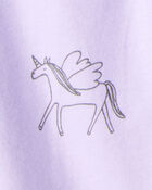 Baby Girl 'Daddy's Little Princess' Star Print Cotton Long-Sleeve Bodysuit & Pant Set - White/Purple, image 4 of 5 slides