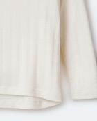 Toddler Girl Pointelle Long-Sleeve Top - Cream, image 7 of 7 slides