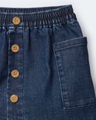 Toddler Girl Denim Skirt with Otter Pockets - Blue, image 6 of 6 slides