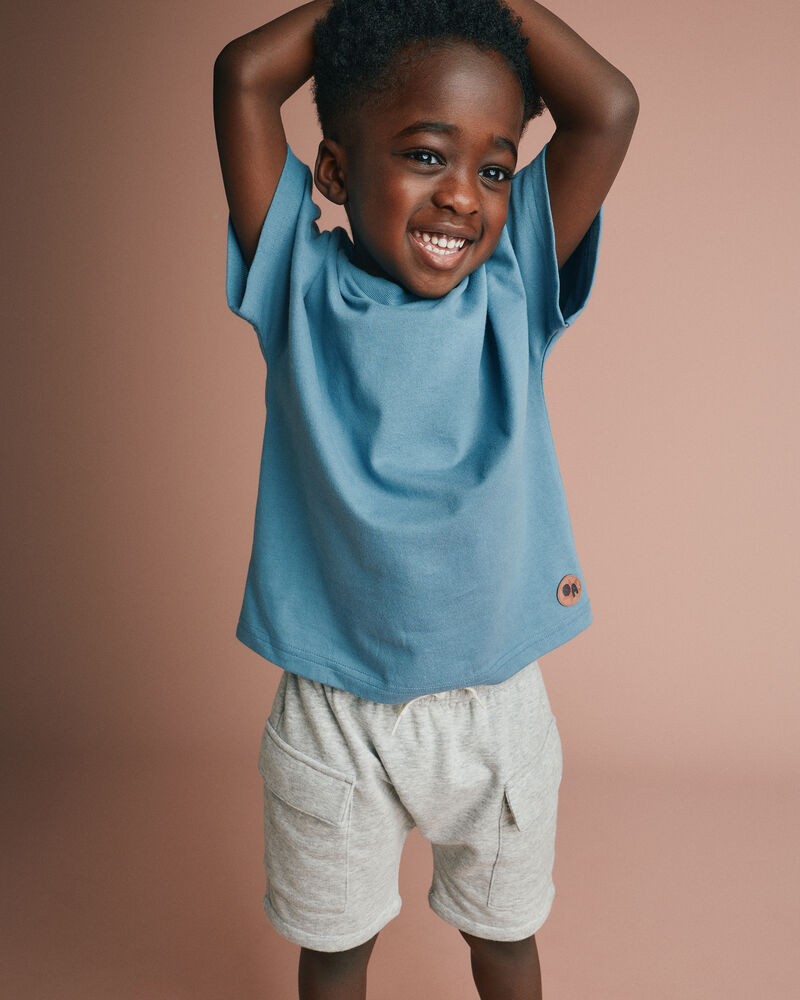 Toddler Boy French Terry Cargo Shorts - Heather Grey, image 4 of 6 slides