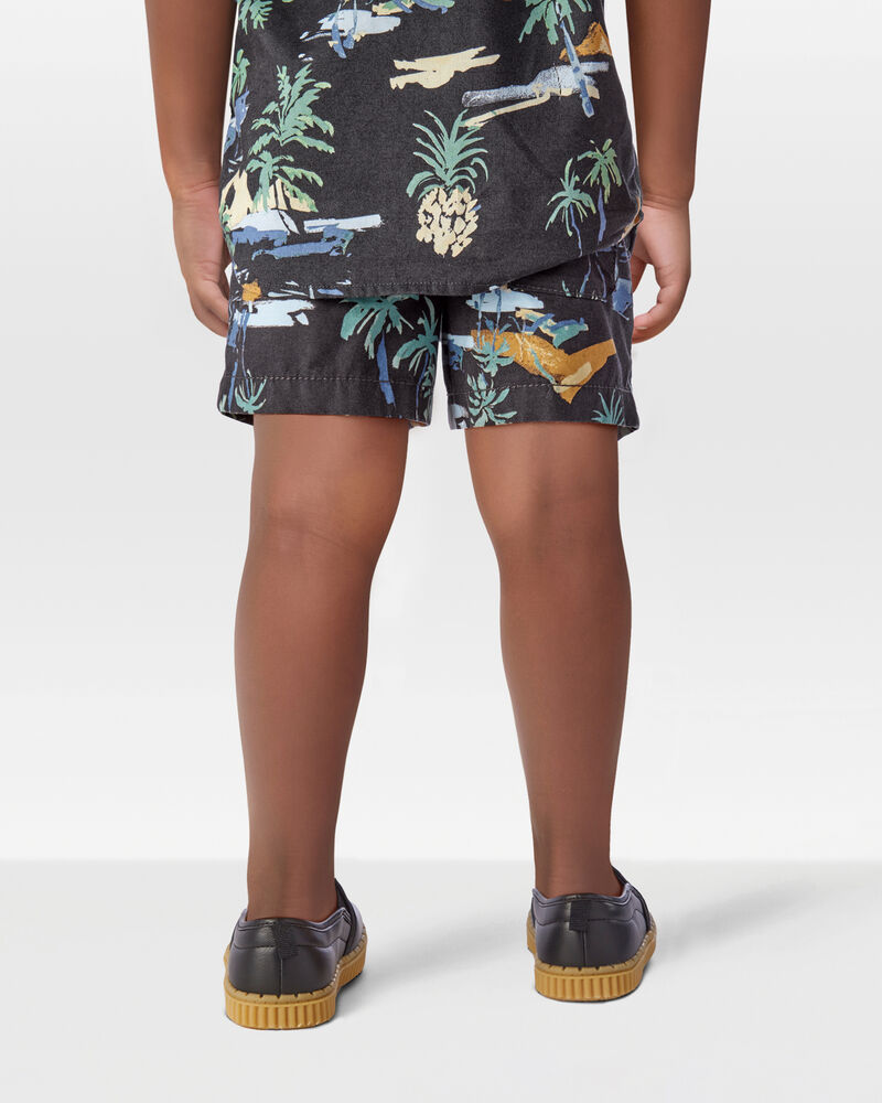 Toddler Tropical Print Pull-On Short, image 3 of 6 slides
