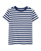 Kid 2-Piece Striped Tee & French Terry Shorts Set, image 2 of 6 slides