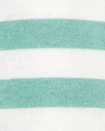 Toddler Striped Short-Sleeve Pocket Tee - Green, 