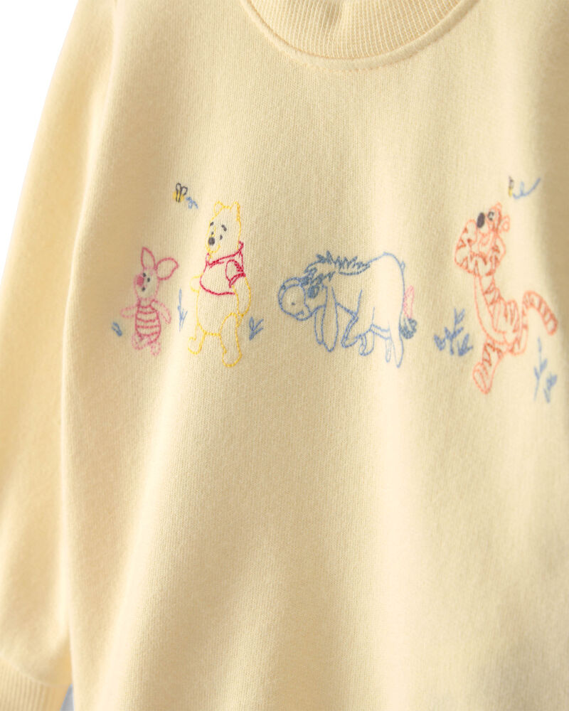 Baby Disney&copy; Winnie the Pooh Embroidered French Terry Pullover Sweatshirt - Yellow, image 4 of 6 slides