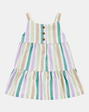 Tiered Striped Dress, 