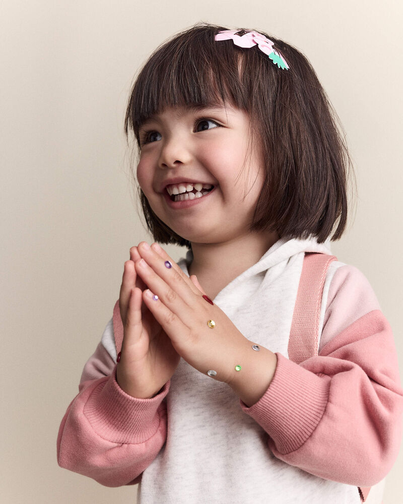 Toddler Girl Colorblock Long-Sleeve Hooded Sweatshirt Dress - Light Heather Grey, image 5 of 7 slides