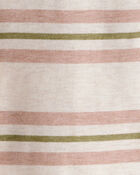 Toddler Boy Striped Short-Sleeve Henley Tee - Tan, image 2 of 3 slides