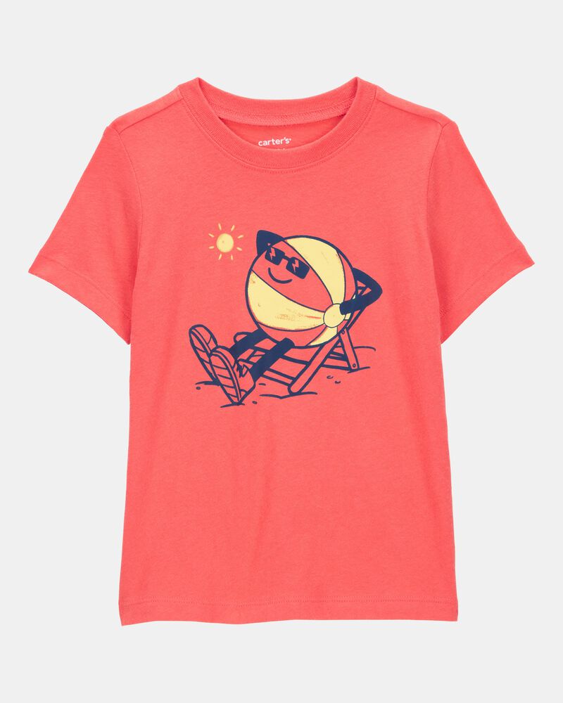 Toddler Boy Beachball Graphic Tee - Orange, image 1 of 3 slides