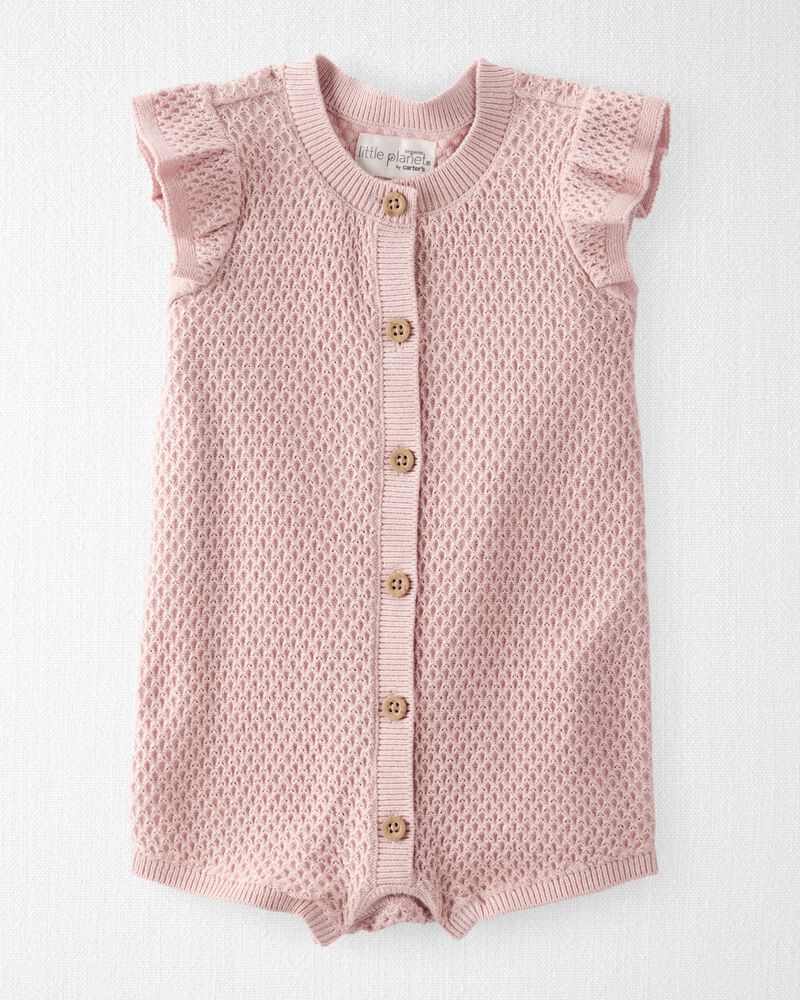 Baby Organic Cotton Sweater Knit Romper, image 1 of 4 slides