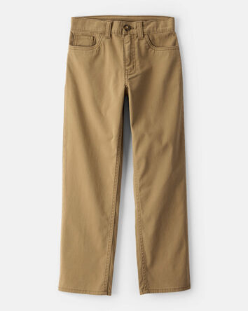 Boys Cotton Chino Pants - Khaki, 