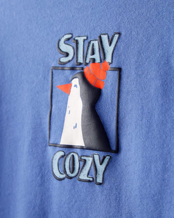 Toddler Boy Penguin Graphic Tee - Blue, 