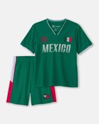 Kids 2-Piece Umbro Mexico Soccer Jersey & Short Set - Green/White/Red, image 1 of 12 slides