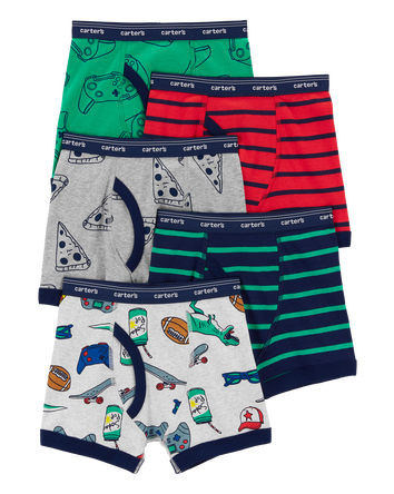 5-Pack Cotton Boxer Briefs Underwear, 