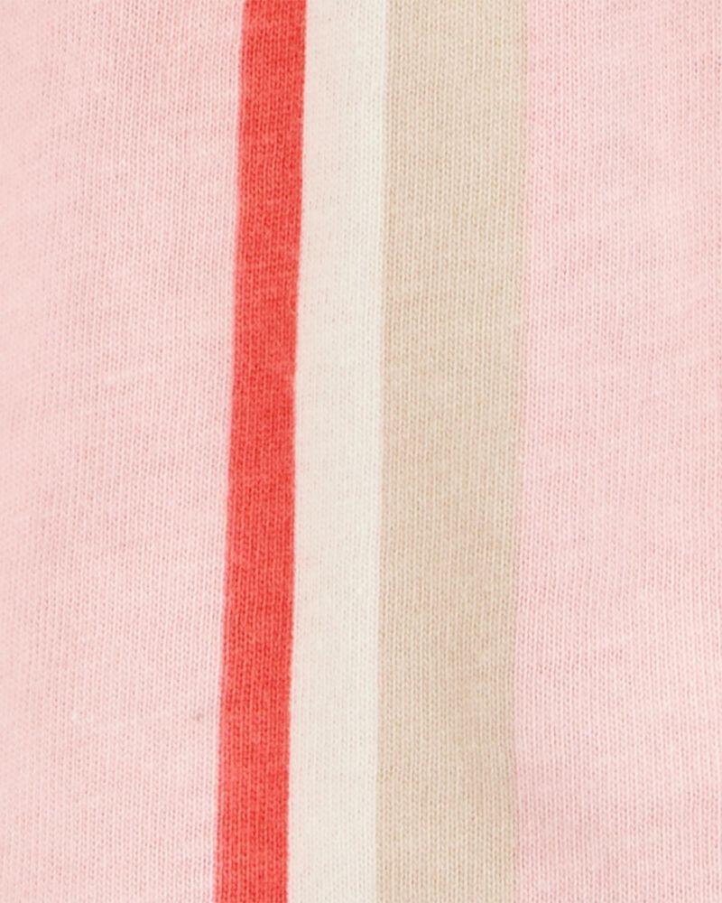 Baby Girl Striped Sleeveless Sunsuit - Pink, image 2 of 3 slides