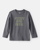 Toddler Boy Sweet and Sour Long-Sleeve Graphic Tee - Grey, image 1 of 3 slides