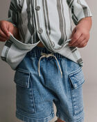 Toddler Boy Cargo Shorts in Denim, image 4 of 7 slides